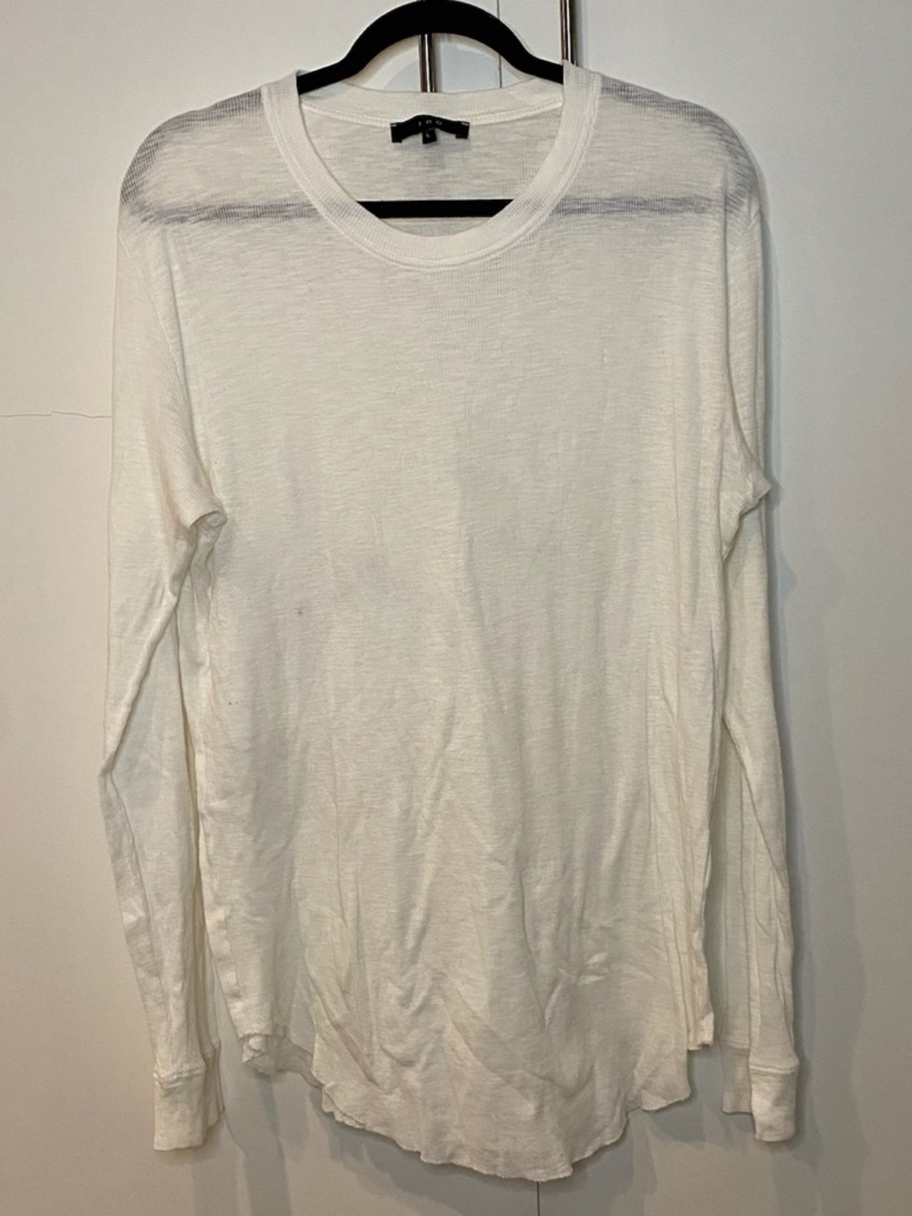 IRO Women's White Long-Sleeve Crewneck Top